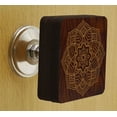 thumbnail image 2 of IBA Indianbeautifulart Brown Engraved Knobs Furniture Knobs Cabinet Drawer Pull Pack 10, 2 of 3