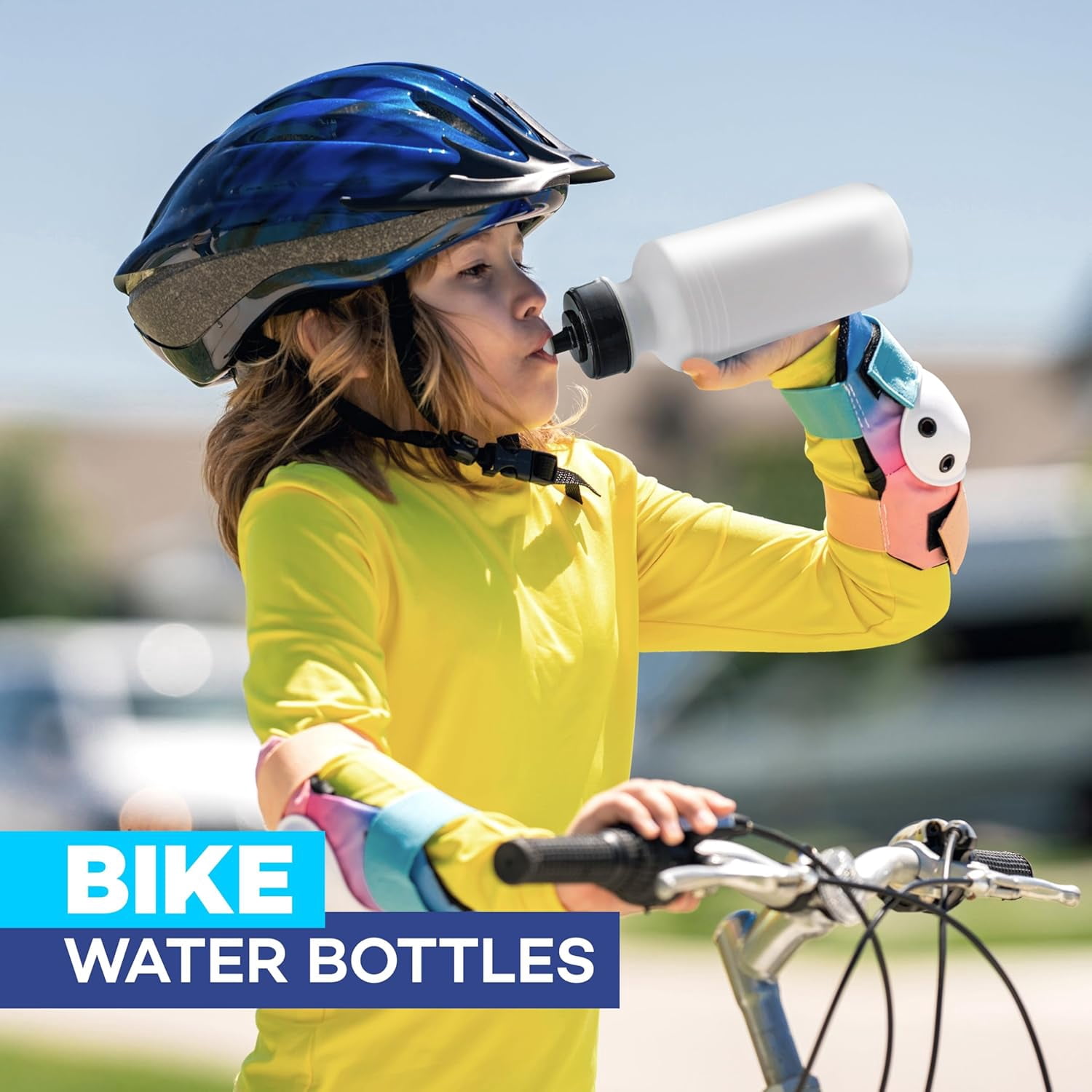 4E's Novelty 22 Pack Sports Water Bottles Bulk 18 oz BPA Free White Squeeze Bottles for Kids