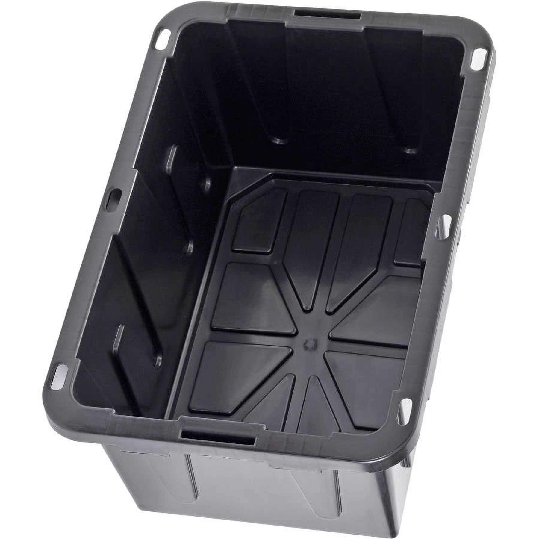 ESD Tote Box Containers: Inside:14.9x9.4x6.0, Black, 8/Case