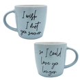thumbnail image 3 of TMD Retail Ceramic Mug Set of 2 - I Wish I Knew You Sooner So I Could Love You Longer Themed Mugs - Ceramic Mugs with Light Blue & Navy Color - 18 Oz Ceramic Mug for Bridal Parties, Wedding Gift, Etc., 3 of 5