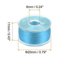 thumbnail image 2 of Uxcell Prewound Bobbin Thread Set with Storage Plastic Case for Embroidery and Sewing Machine, Sky Blue, 2 of 6