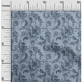 thumbnail image 2 of oneOone Velvet Medium Blue Fabric Jacobean Floral Sewing Material Print Fabric By The Yard 58 Inch Wide, 2 of 4