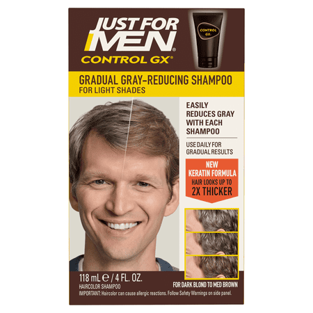 Just for Men Control GX Grey Reducing Shampoo for Lighter Shades, 4 oz..