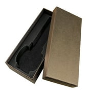 YAZOLE Watch Box Organizer Rectangular Watch Boxes Long Black Gift Packing Box for Watch Bracelet Jewelry (Brown Stripe)