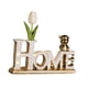 thumbnail image 5 of Letreros de palabras para decoración del hogar, adorno de mesa de cerámica, letrero de letras de bloque independiente Oro Blanco INICIO, 5 of 8