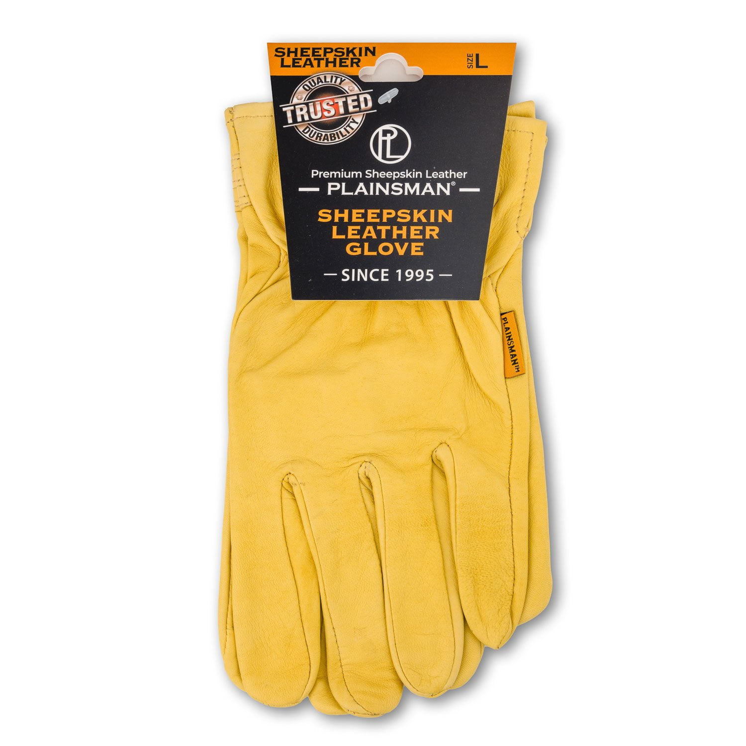 Plainsman Premium Sheepskin Leather Gloves, Assorted Sizes