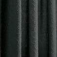 thumbnail image 4 of Mainstays Microsculpt Floral Rod Pocket Curtain Panels, Set of 2, Rich Black, 37" W x 84" L, 4 of 6