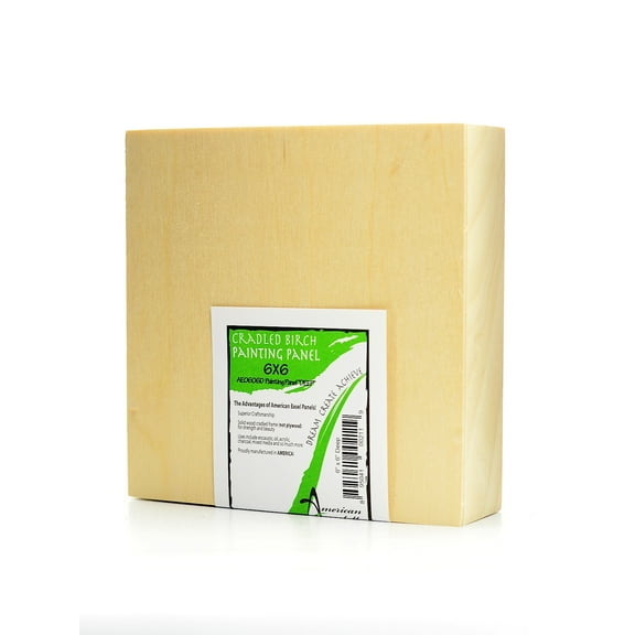 American Easel 1 5/8 in. Cradled Wood Painting Panels (6 In. x 6 In.) (2 Units Included)