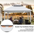 thumbnail image 4 of Clipop 10x10ft Pop-up Gazebo Canopy Tent ,Outdoor Party Tent for Garden Patio Backyard,White, 4 of 8