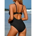 thumbnail image 4 of Sociala Tummy Control One Piece Monikini Swimwear for Womens V Neck Bath Suit Backless Swimwear, 4 of 6