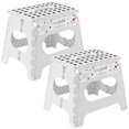 thumbnail image 1 of Taburete plegable Casafield de 28 cm con asa (juego de 2) - Blanco, reposapiés plegable para niños y adultos, 1 of 7