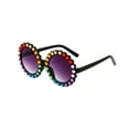 thumbnail image 1 of Kmbangi Kids Round Sunglasses, Bling Rhinestone Frame UV400 Protection Sunglasses for Girls Boys, 1 of 2