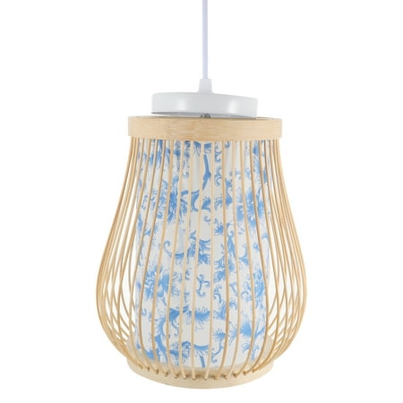 

1Pc Chinese Style Bamboo Ceiling Light Creative Chandelier for Home Light Brown