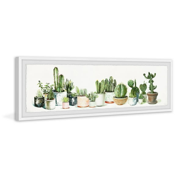 Parvez Taj Cactus Club II Framed Wall Art, 10" x 30"
