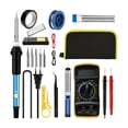 thumbnail image 1 of Juego de accesorios para soldador de 60 W, fácil de transportar, temperatura ajustable de 200 a 450  degreeC, herramientas para tallado y reparación de con multímetro, 1 of 8