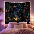 thumbnail image 2 of Magical Apothecary Alchemist'S With Deep Starry Night Sky, Playful Gothic for Cat Lovers, Animal Wall Decor, Halloween Gift, Tapestry Wall Hanging for Bedroom and Dorm, 2 of 7
