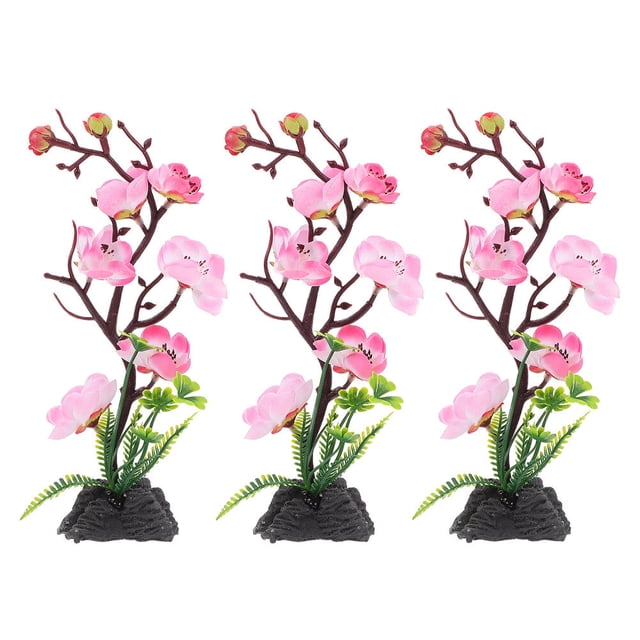 EeaseMX 3pcs Placa fría Descorres de flores de múltiples usos falsos decores de flores japonesas adorna plato frío