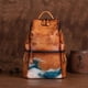 thumbnail image 2 of Mochila de piel auténtica suave para mujer, gran capacidad, para viajes al aire libre, invierno 2022, hecha a mano, de piel de vaca natural, para mujer, 2 of 5