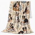 thumbnail image 2 of Australian Shepherd Dog Lover, Playful Pet Portrait Pattern, Warm Flannel Blanket for Living Room and Bedroom, Dog Lovers Thanksgiving Gift, Pet Lover Home Decor, 2 of 9