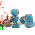 thumbnail image 3 of Jeu de Table Familial en Polyèdre 7 Pcs pour Fête Café Étoile Bleu Clair, 3 of 8
