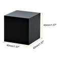 thumbnail image 2 of Unique Bargains 1.5'x1.5'x1.5' Jewelry Display Riser Polished Acrylic Cube Display Stand Block Collection Showcase, Black, 2 of 5