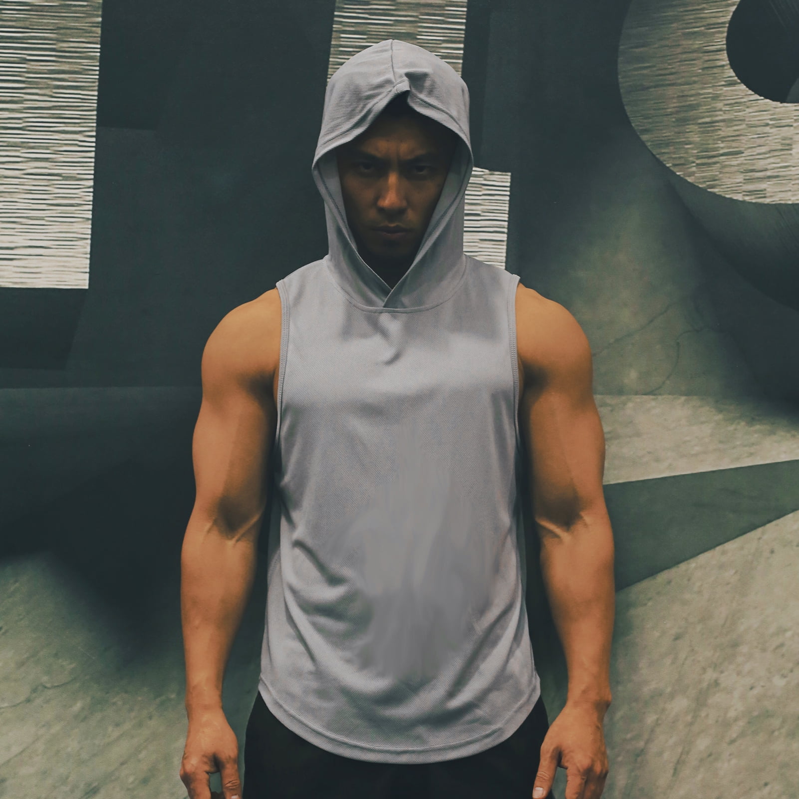 Yeacher Débardeur à Capuche pour Hommes Sport Basketball Gym