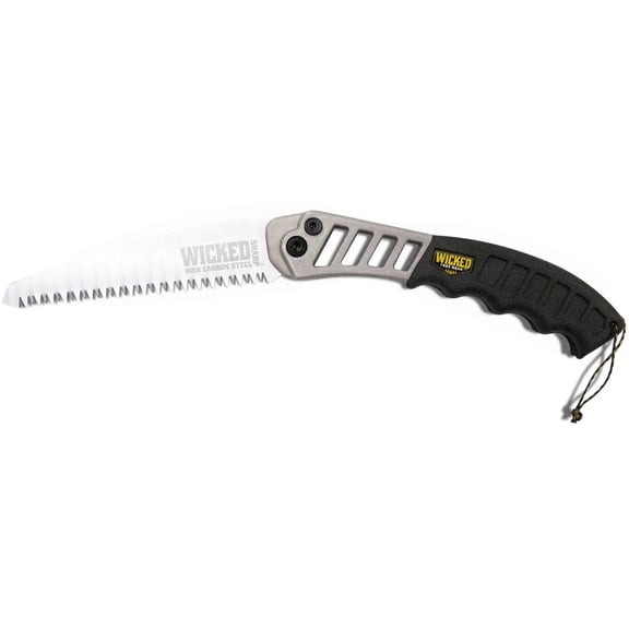 Wicked Tree Gear Tough Handsaw, 7" High Carbon Steel Blade, Folding, Product Length: 11.5"