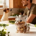 thumbnail image 5 of Chihuahua Glass Candy Jar with Lid, Large Animal Shaped Food Storage Kitchen Canister, Cute Airtight Dogs Snack Container for Cookies,Coffee Pods, 5 of 8