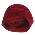 thumbnail image 3 of Dyfzdhu Knit Beanie Warm Thick Lined Hat Mens Winter Skull Cap Unisex Red, 3 of 4