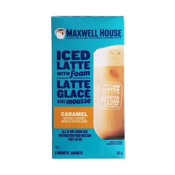Maxwell House Iced Latte with Foam Caramel 6 Packets 165g