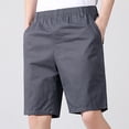 thumbnail image 5 of FRSASU Men's 10” Lightweight Ripstop Stretch Cotton Cargo Shorts Dark Gray, 5 of 8