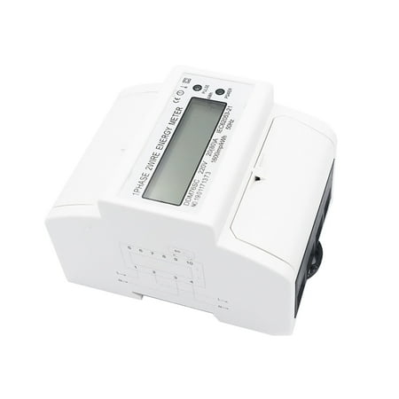 

Wrea DIN Rail Electric Energy Meter Gauge Portable 50/60Hz Rail-mounted LCD Display Power Consumption Single Phase Hotel Watt Meters