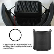 Filter, Mic Screen with Metal Mesh, Microphone Windscreen Cover Handheld Mic Mask for Recording Studio, Streaming, Podcast, Microphone Accessories