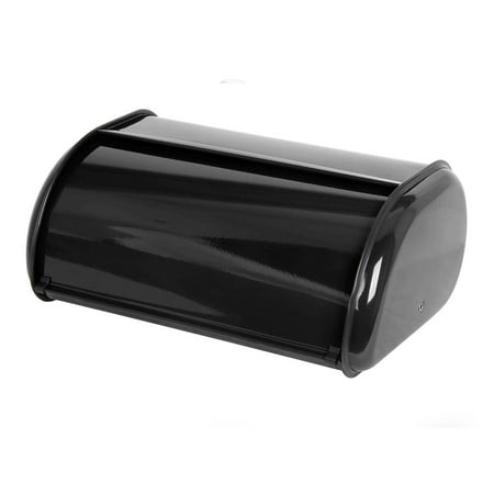 Stainless Bread - Home Basics Stainless Steel Cake Bread Box Kitchen Food Storage Container Black