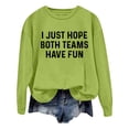 thumbnail image 1 of WEAIXIMIUNG Chandails en Molleton Col Rond Femmes Graphique Plage Noël Oversize Femmes Manches Longues Chandails en Molleton Col Rond Imprimé Lettre Léger Ample Chandails en Molleton Blouse Top, 1 of 5