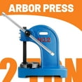 thumbnail image 6 of 2 Ton Heavy Duty Manual Arbor Press - 8.5" Working Height, Ideal for Precision Metalworking Tasks, Blue, 6 of 7