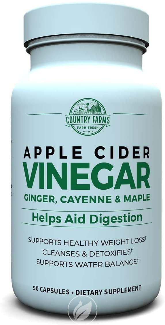 Country Farms Apple Cider Vinegar Capsules, with Ginger, Cayenne and