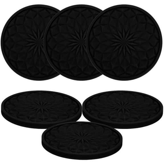 unbranded  6 Pcs Coasters for Car Bottle Mats Super Practical Cup Holder Water Black