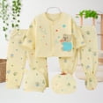 thumbnail image 2 of Caqnni 5Pcs Unisex Baby Boy Girl Cotton Layette Outfit Set Baby Cotton Clothes Suit for to 3 Months oy Girl Boy Gifts Set, 2 of 9