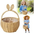 thumbnail image 1 of Handwoven Rattan Tote Organizer for Home Kitchen Pantry and Garden Storage, 1 of 4