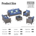 thumbnail image 2 of Ovios 5 Pieces Outdoor Patio Furniture All-Weather Sectional Sofa Loveseat for Lawn, Steel Frame, 2 of 2
