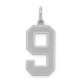 thumbnail image 1 of 925 Sterling Silver Number 9 Necklace Pendant Charm Charms, 1 of 6