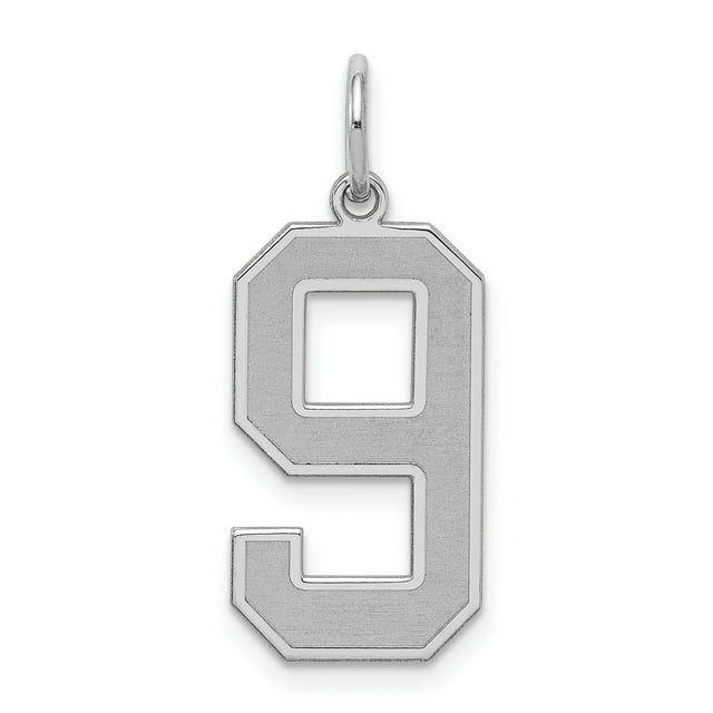 Pendentif Collier Numéro 9 en Argent Sterling 925 Breloques