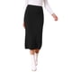 thumbnail image 1 of Faldas de lápiz de punto para mujer INSPIRE CHIC, elásticas, de cintura alta, ajustadas y casuales, falda midi de suéter, S, negra, 1 of 6