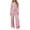 Pink, variant on 2 Piece Women Striped Outfit Button Down Long Sleeve Tops & Wide Leg Pants Teen Fall Casual Fashion Lounge Daily Tracksuit Set