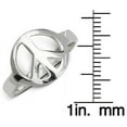 thumbnail image 2 of 925 Sterling Silver Polished Open Peace Sign Band Ring (15mm Wide) Size 10 Statement Ring for Women and Men, 2 of 2