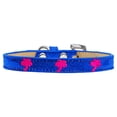 thumbnail image 1 of Pink Palm Tree Widget Dog Collar Blue Ice Cream Size 20, 1 of 2