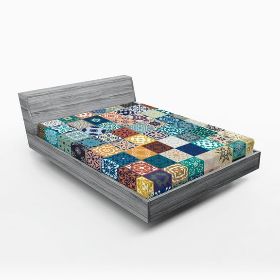 Ambesonne Colorful Fitted Sheet, Tunisian Original East, Queen Size, Multicolor