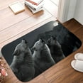 thumbnail image 5 of 1pc Three Wolves Howling Absorbent Non-Slip Bathroom Thickened Flannel Rug Decor,Soft,Quick Drying,Suitable For Indoor/outdoor Use,Bathrooms,Bedrooms,Kitchens,Terrace,Laundry Rooms,16"x24", 5 of 9