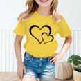 thumbnail image 4 of WEAIXIMIUNG Vêtements pour Adolescentes Rentrée des Classes T-Shirt Graphique Mignon Col Rond Manches Courtes Été Décontracté 130, 4 of 6